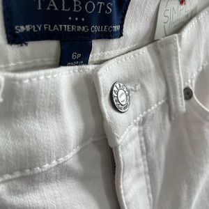 New Cropped White jeans, 6P, from Talbots.